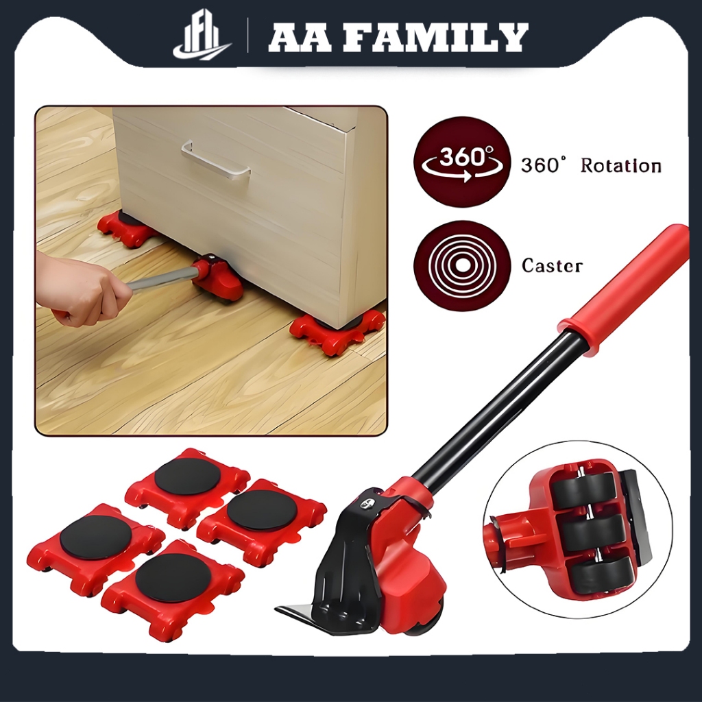5Pcs Furniture Mover Lifter and Rollers Wheels Heavy Furniture Moving ...