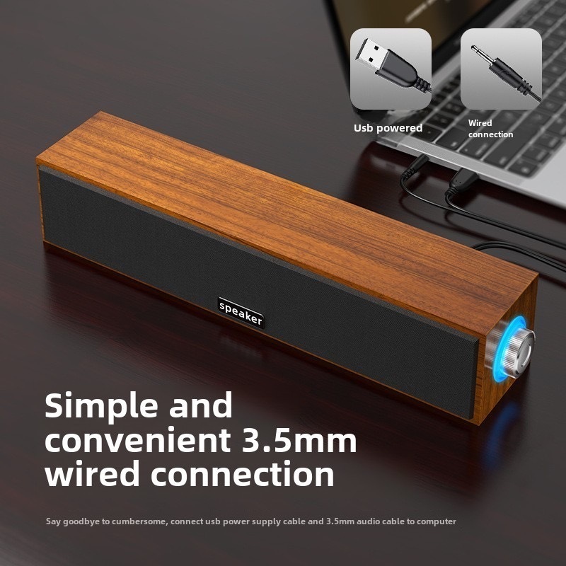 PC Speaker Audio TV Sound bar Computer For Speaker USB Wired 3.5MM ...