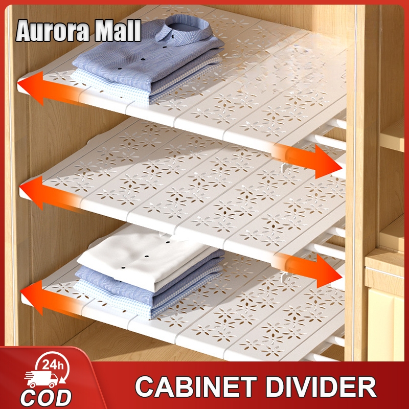 Aurora Retractable Wardrobe Cabinet Divider Partition DIY Clothes ...