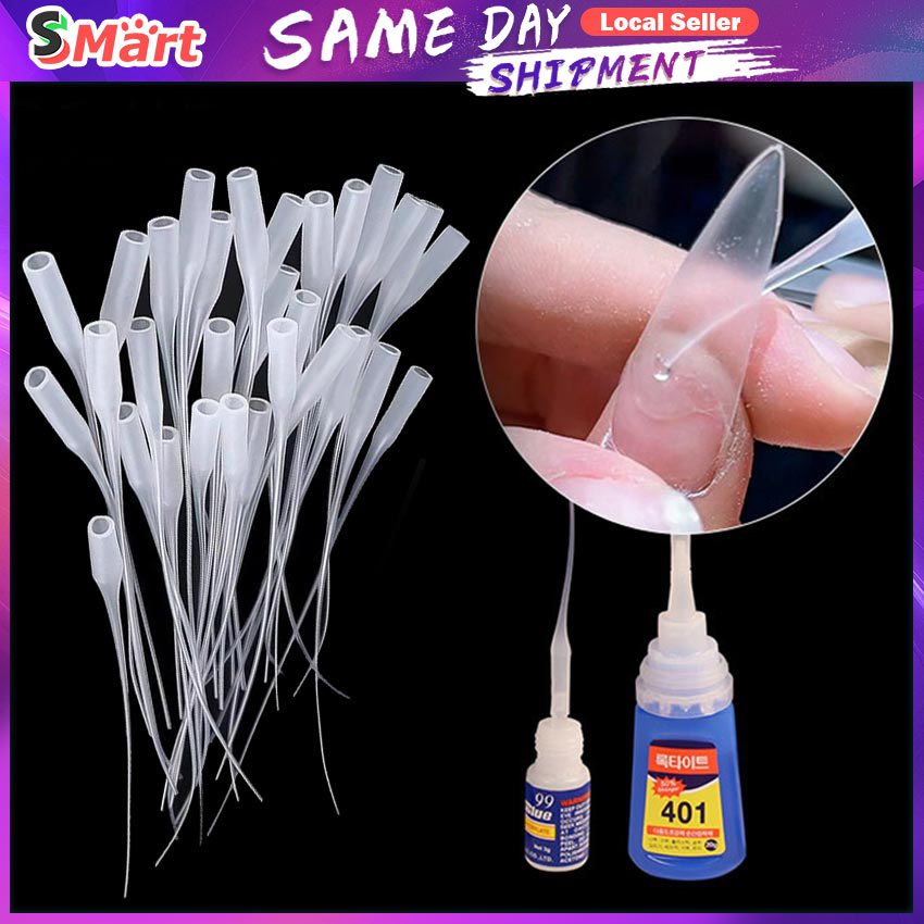100Pcs Glue Dropper Plastic Extender Precision Applicator Dropping Tube ...