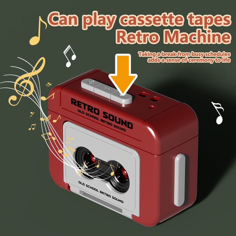 Mini Retro Cassette Player Pendant Portable Music Player Recorder Toy ...