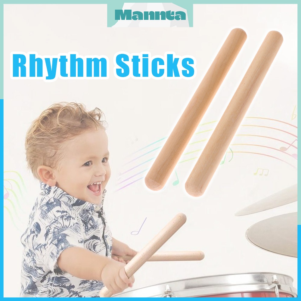2Pcs Music Rhythm Sticks Percussion Instrument For Child Enlightenment ...