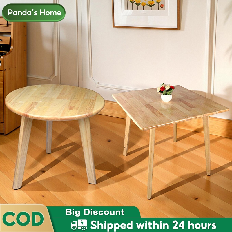 Solid Wood Table Square/Round Table 16/24/28/31 Inch Nordic Wooden ...