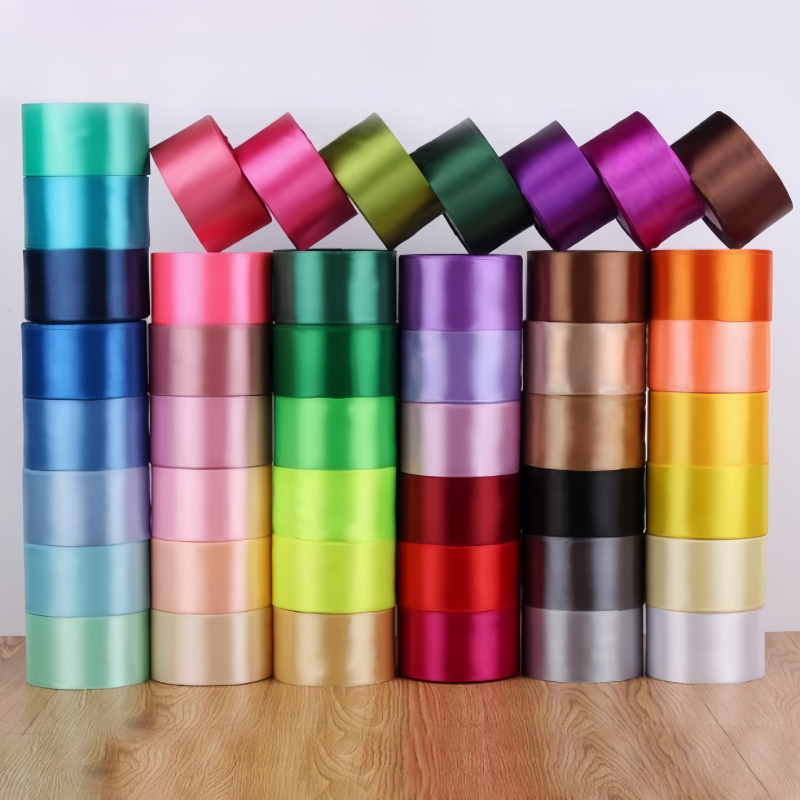 5cm 25Yards/Roll Satin Ribbon Decoration Ribbon Plain Ribbons Roll ...