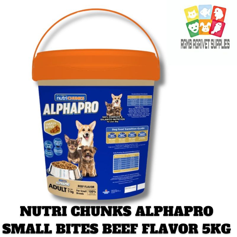 ALPHAPRO - SMALL BITES - Adult Beef Flavor (For Small Breeds) - 5kg ...