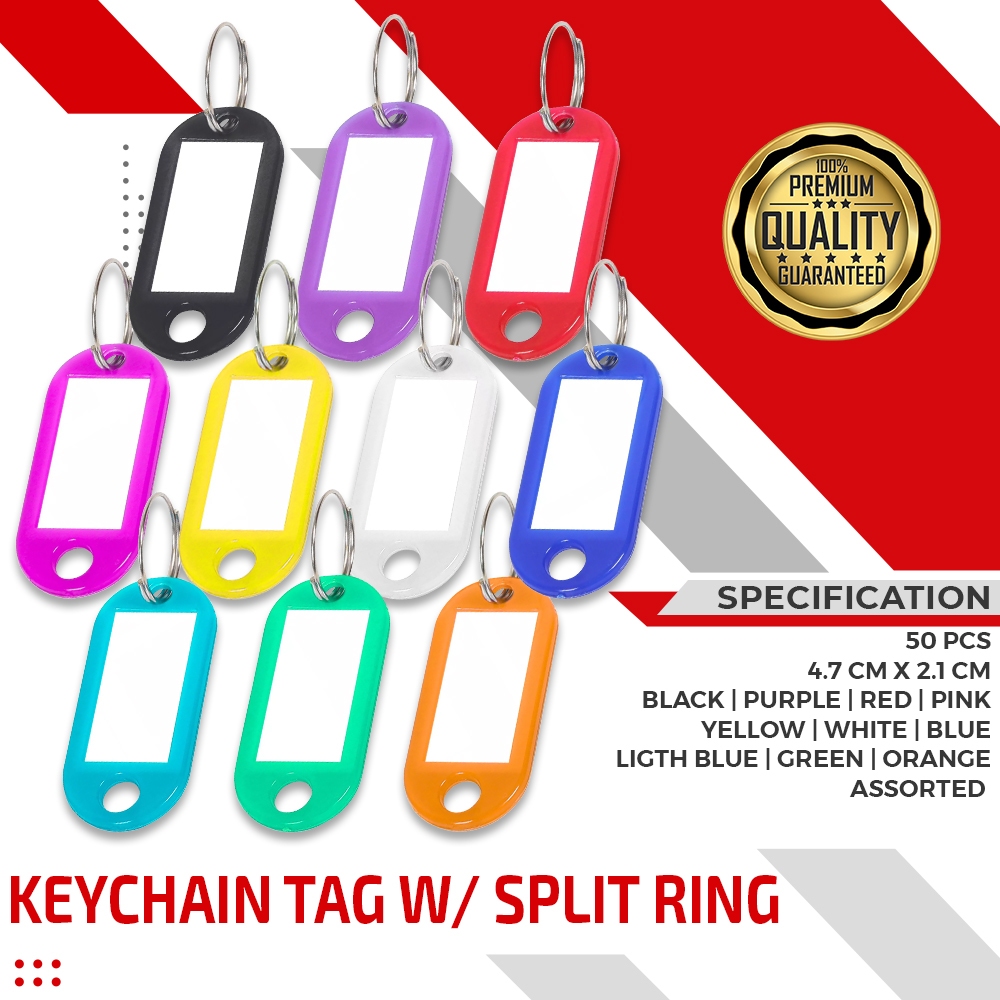 KEYCHAIN TAG w/ SPLIT RING ( 50 PCS ) | Shopee Philippines