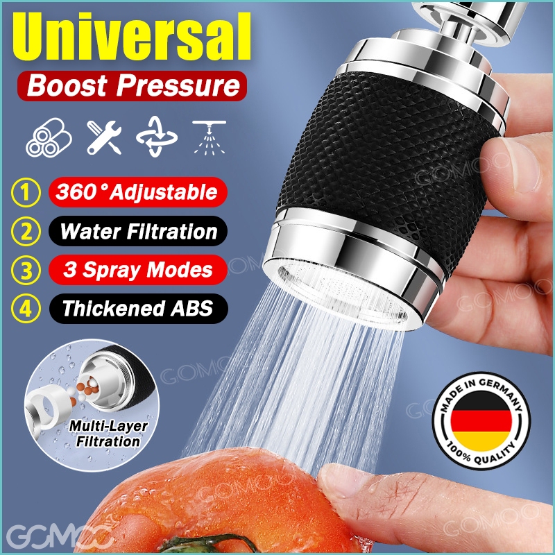 Kitchen Faucet Splash Filter With Universal Connector ABS 360° Rotating ...