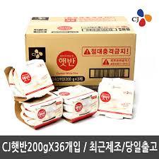 Korean CJ HETBAHN INSTANT COOKED RICE 200g X36pcs BOX | Shopee Philippines