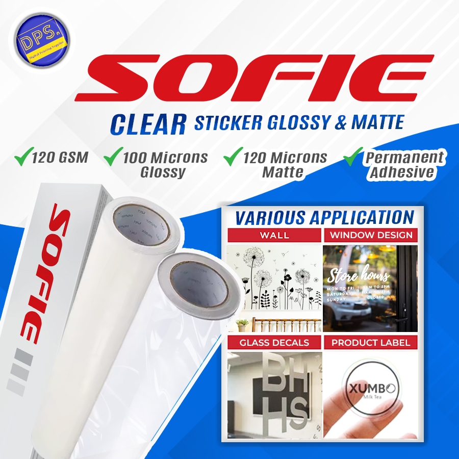 DPS SR2800 /SR2900M Sofie Clear Sticker Removable Labels Stickers 4.5ft ...
