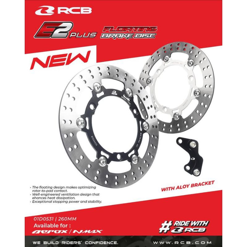 Rcb Floating disc break E2 series 260mm with bracket stock caliper nmax ...