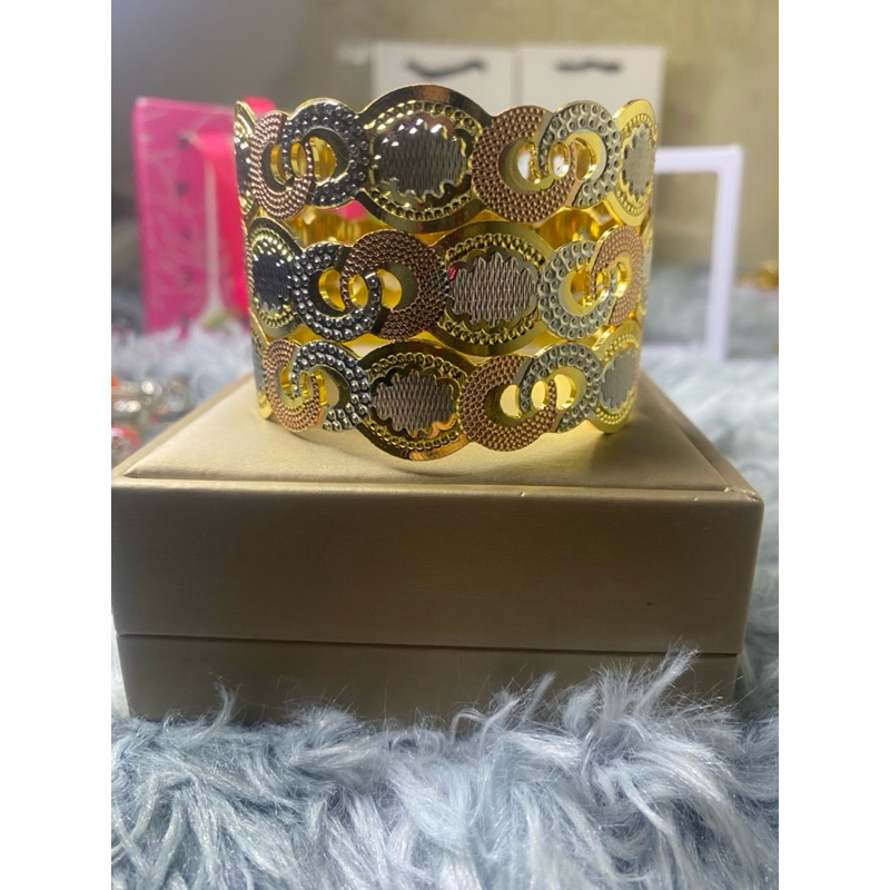 24k GOLD PLATED LASER BANGLES | Shopee Philippines