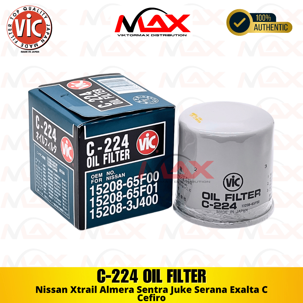 C-224 Vic Oil Filter For Nissan Xtrail Almera Sentra Juke Serana Exalta ...
