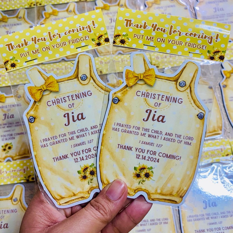 JUMPER SOUVENIR REF MAGNET FOR DEDICATION BAPTISM CHRISTENING | Shopee ...