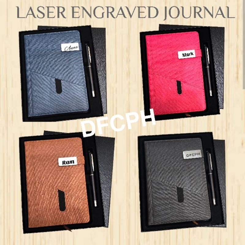 Clear laser engrave Journal Leather Cover Everyday Planner A5 size ...