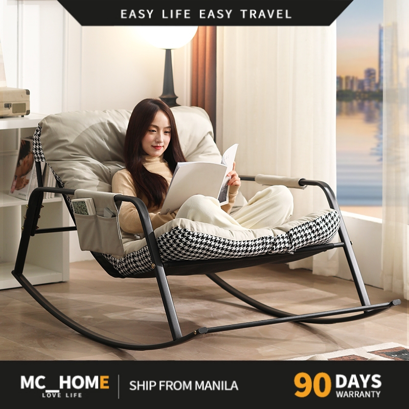 MC&HOME 90cm Rocking Chair Lazy Sofa Double Leisure Rocking Chair ...