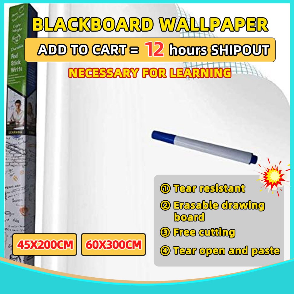 Self-adhesive whiteboard wall stickers for home use erasable can write ...
