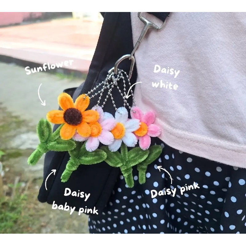 Tulip keychain flower for bag | Shopee Philippines