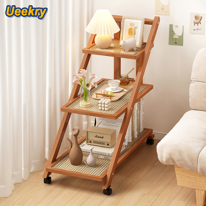 New Chinese Double Shelf Simple Storage Rack With Pulleys Home Leisure ...