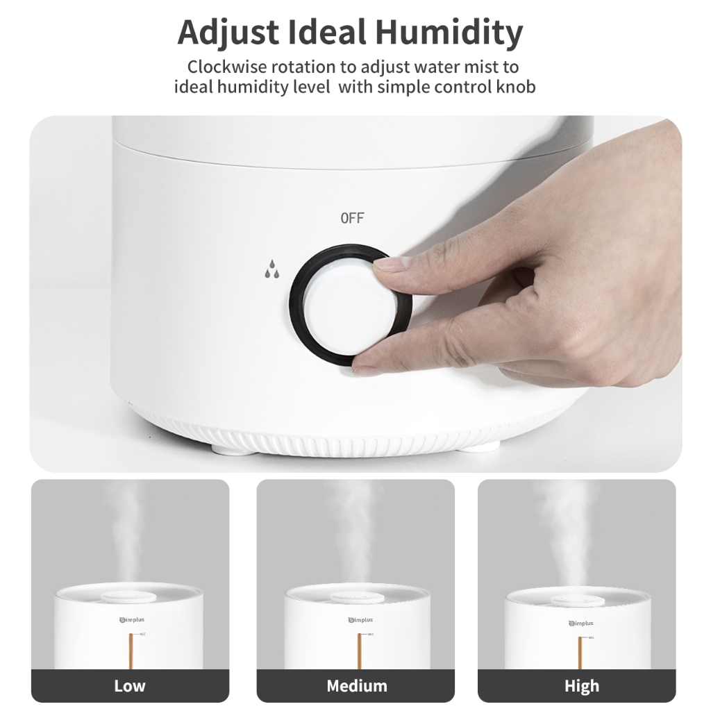 Simplus Humidifier 4L Capacity (350ml/h Humidification) JASH002 ...