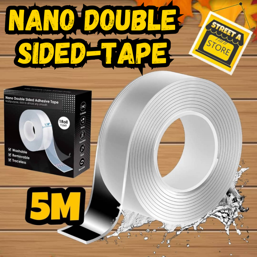 5M Clear Multifunction Nano Tape Strongly Sticky Double-Sided Adhesive ...