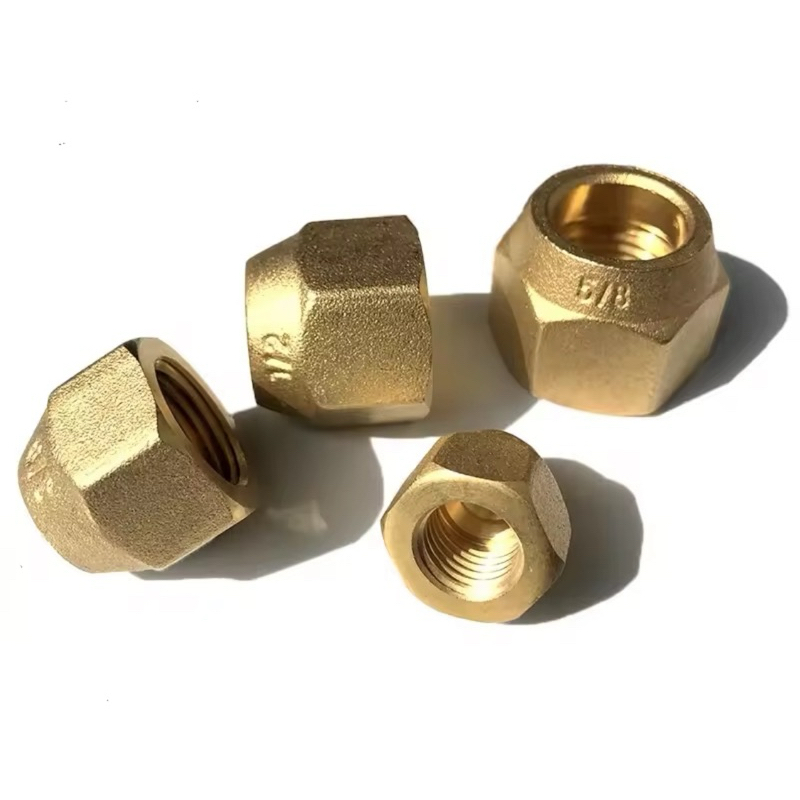 Brass Flare Nut 1/4 • 5/16 • 3/8 • 1/2 • 5/8 • 3/4 for Aircon, Ref ...