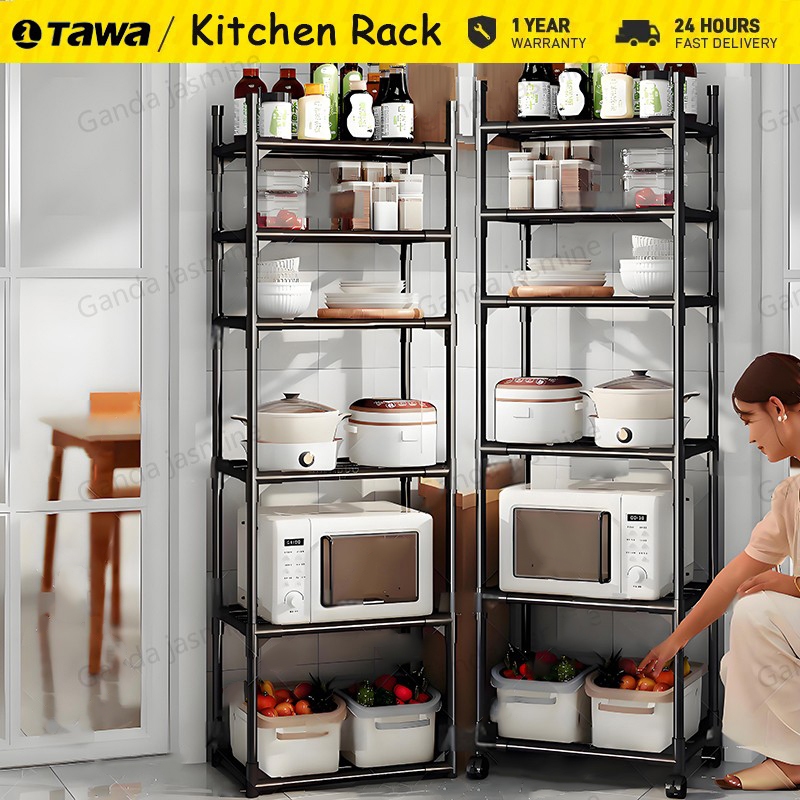 [Metal Rust Prevention]Kitchen Rack Organizer 2/3/4/5 /6 Layers Kitchen ...