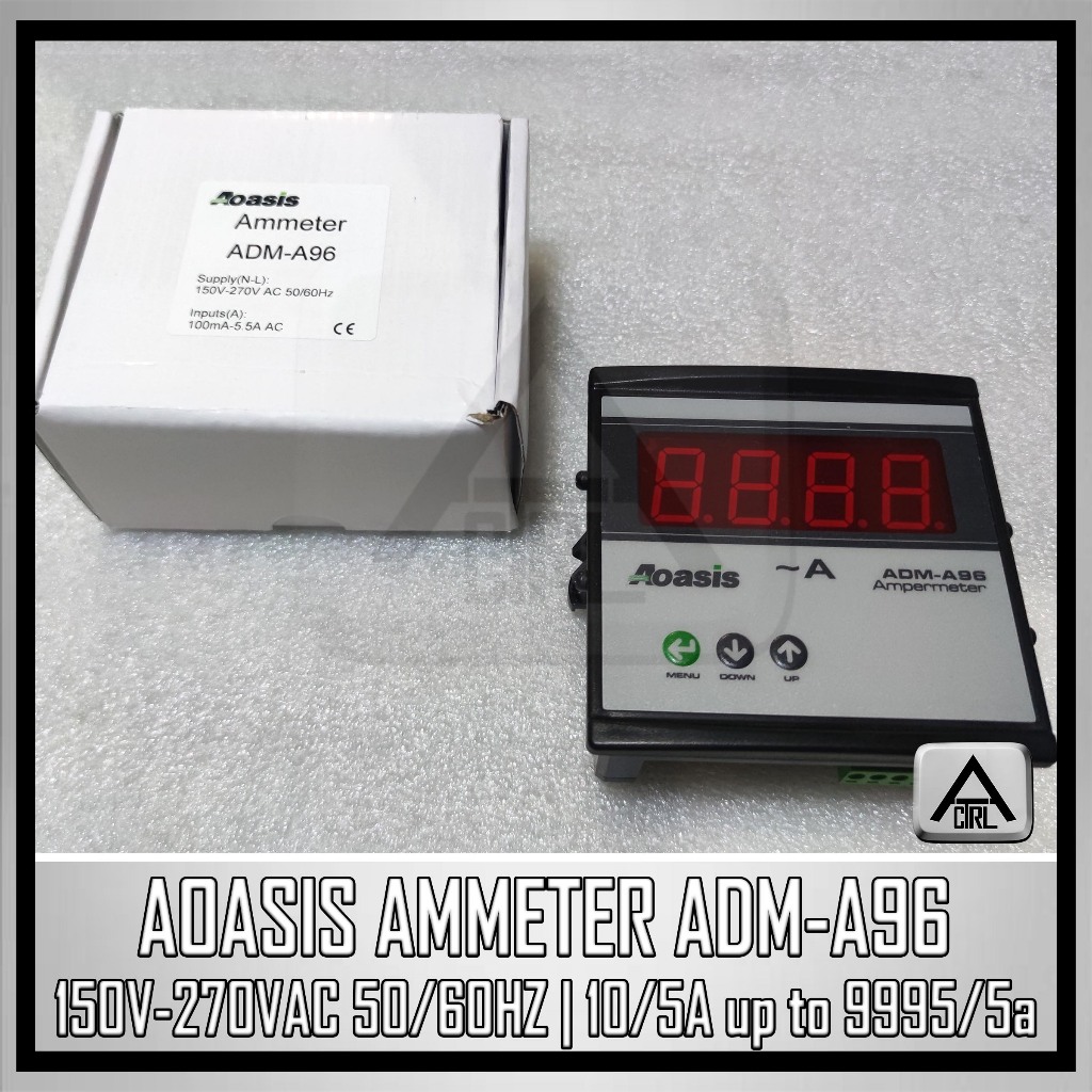 AOASIS AMMETER ADM-A96 | DIGITAL AMPERE METER | 10/5a up to 9995/5a ...