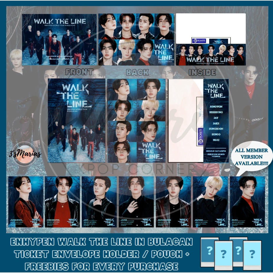 ENHYPEN WORLD TOUR WALK THE LINE IN BULACAN TICKET HOLDER / TICKET