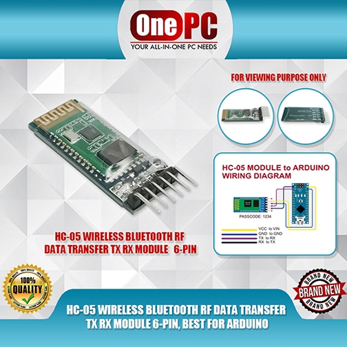 ONE PC HC-05 WIRELESS BLUETOOTH RF DATA TRANSFER TX RX MODULE 6-PIN ...