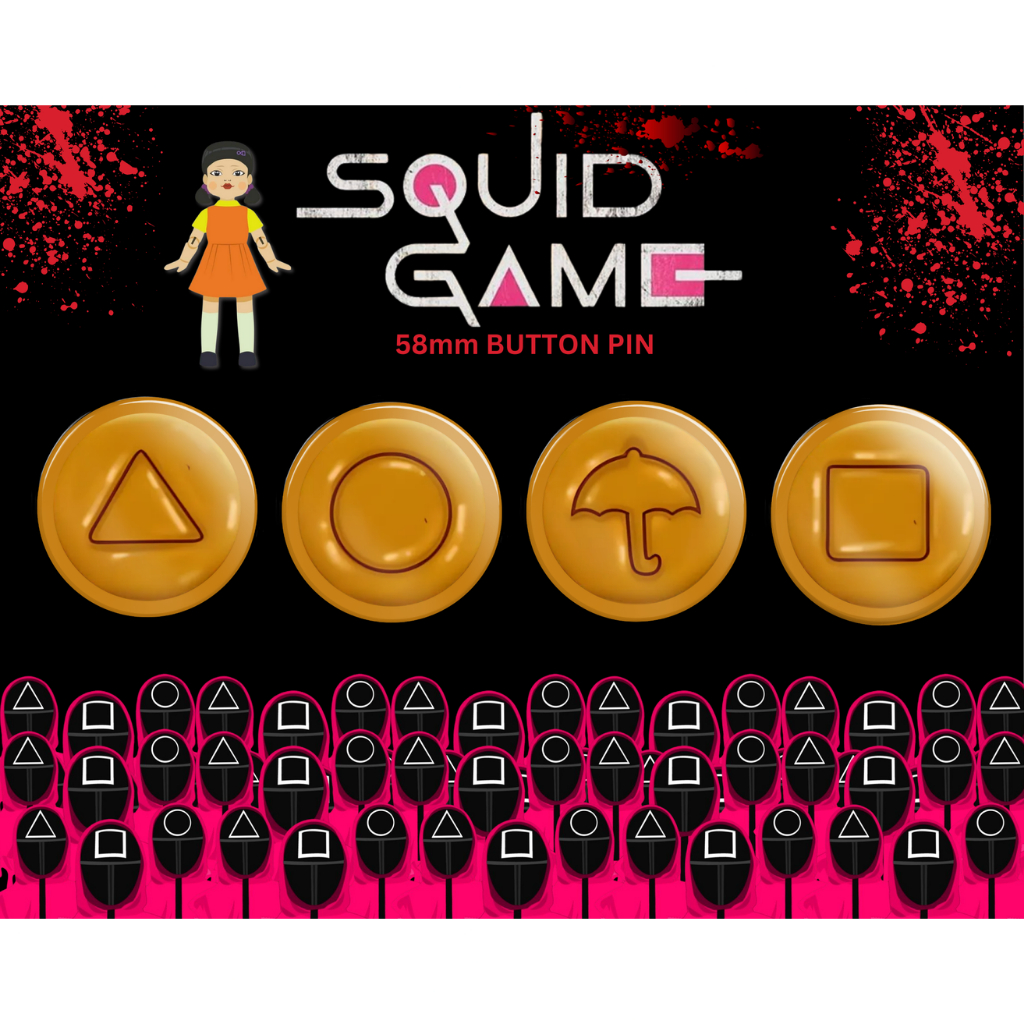 Squid game inspired 58mm button pin | Shopee Philippines