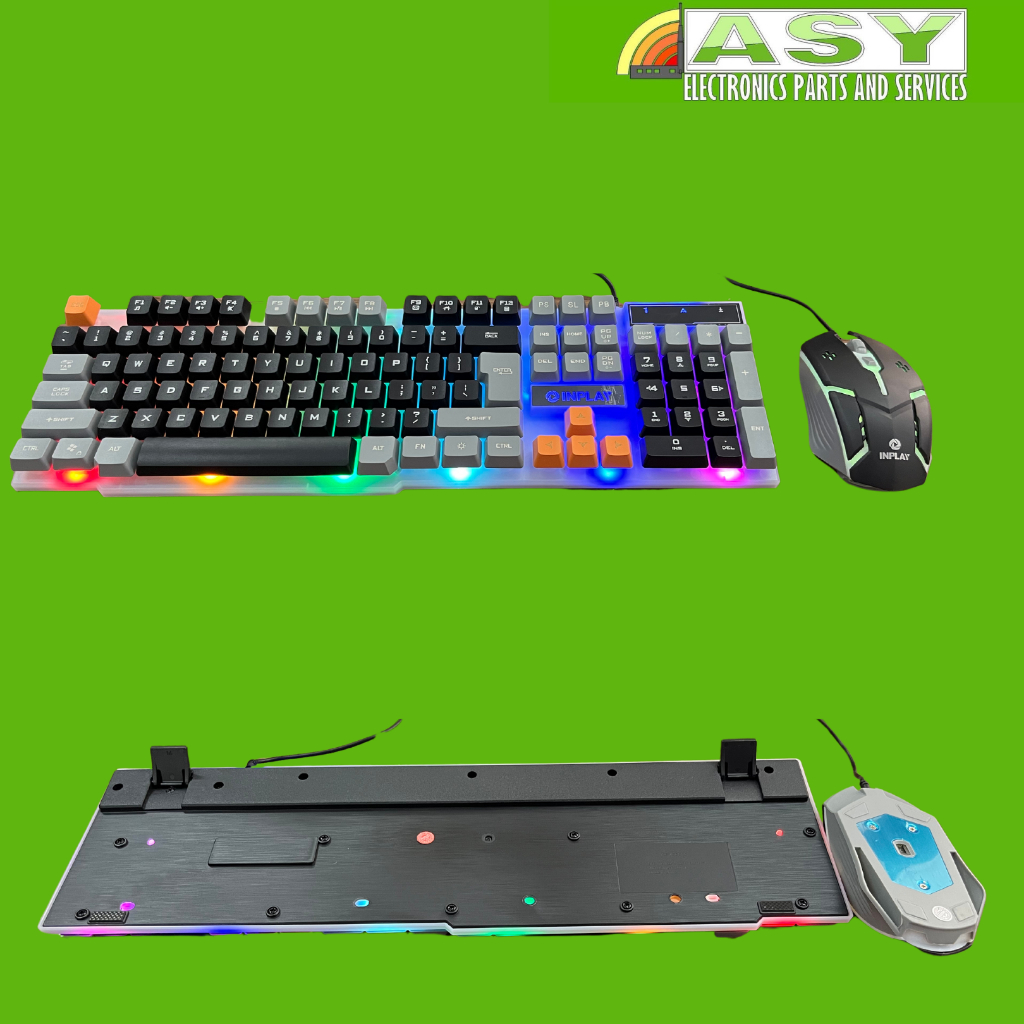 Inplay STX365-B (Black) Colorful Keyboard and Mouse Set Combo Wired ...
