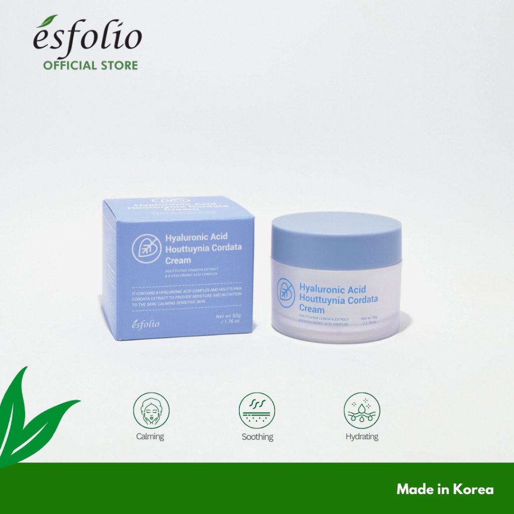 𝒆𝒔𝒇𝒐𝒍𝒊𝒐 Hyaluronic Acid Houttuynia Cordata Cream | Shopee Philippines