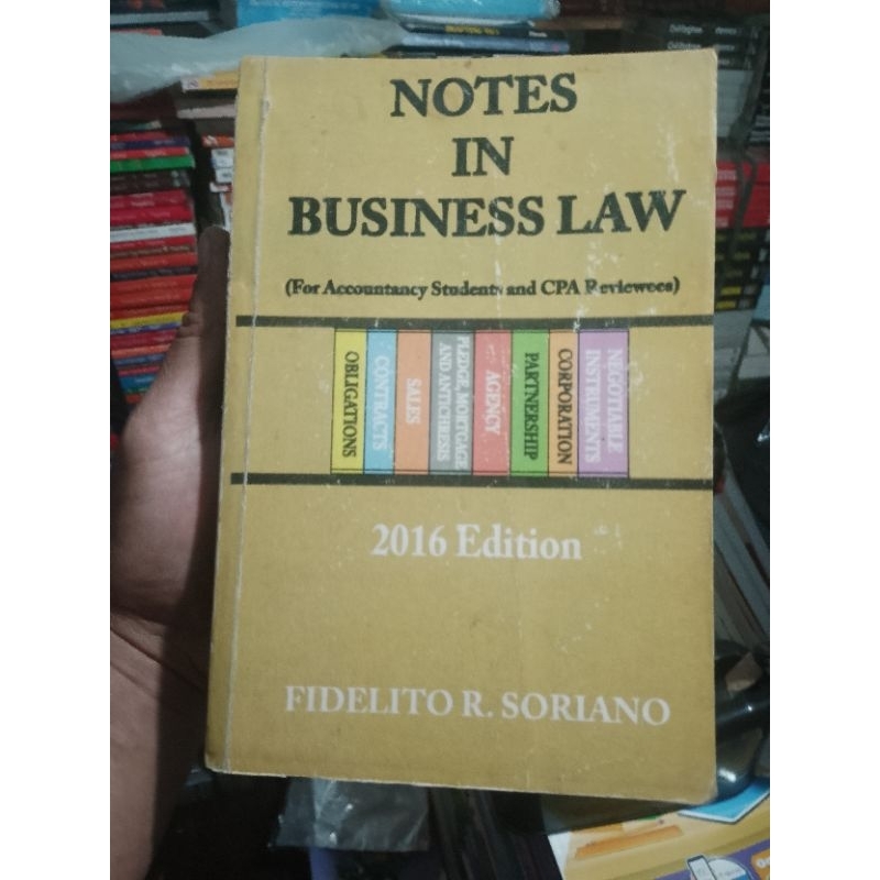 NOTES IN BUSINESS LAW By. SORIANO (slightly use | Shopee Philippines