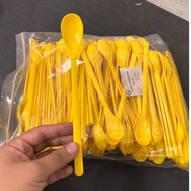 1 Kilo Long Spoon Halo Halo Dessert Spoon Yellow/Pink/Blue/Orange ...
