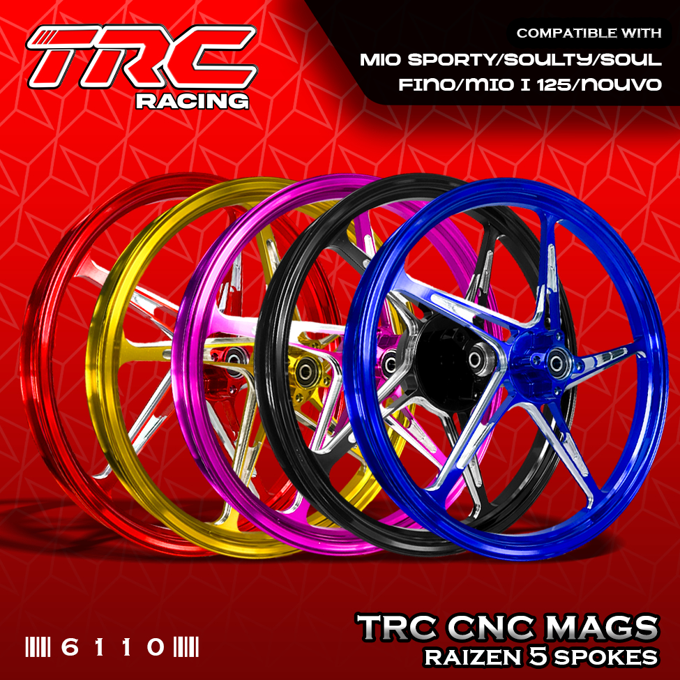 TRC CNC RAIZEN 5 SPOKES MAGS for MIO SPORTY/SOULTY/SOUL/FINO/MIO I 115 ...