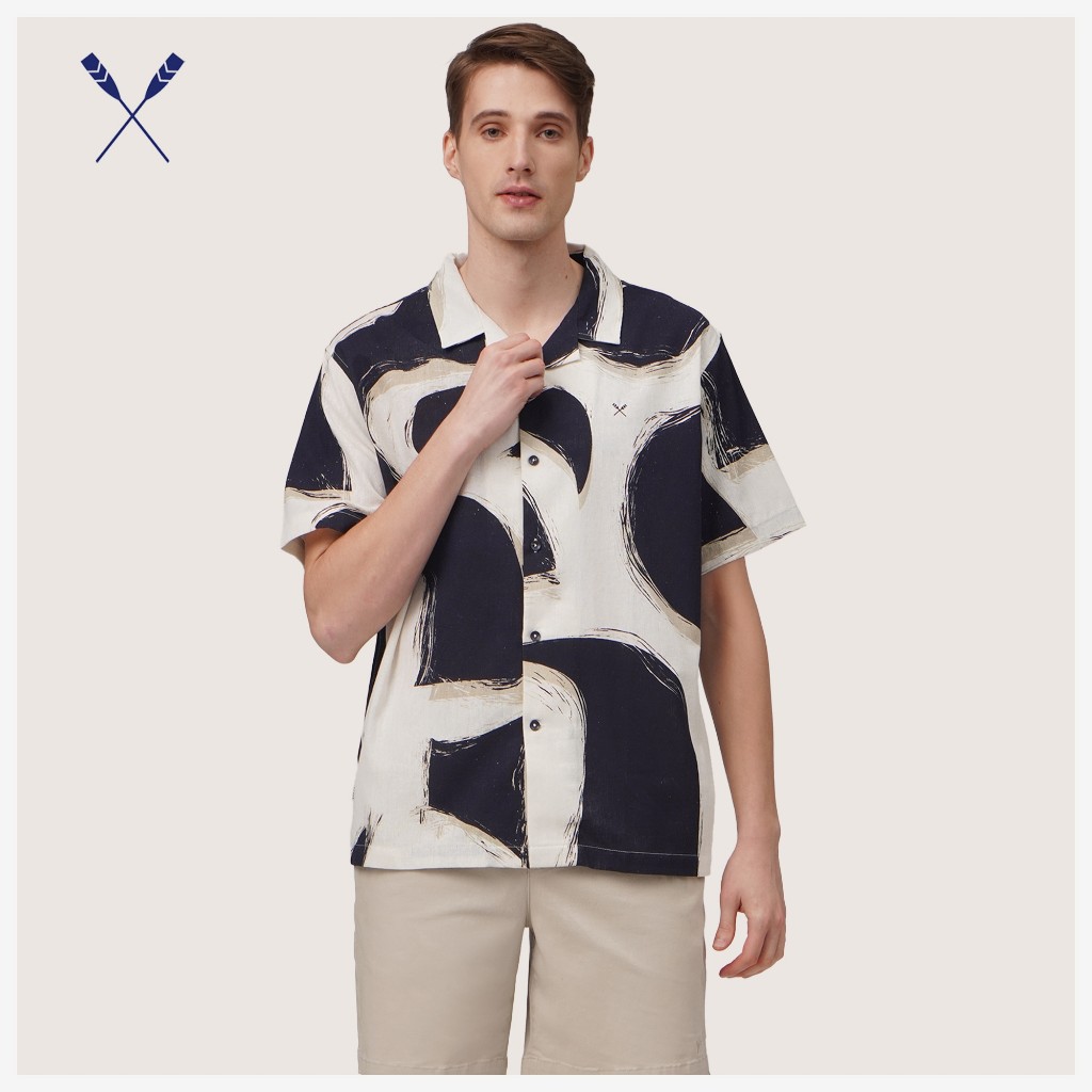RELAXED FIT RESORT SHIRT BLUE