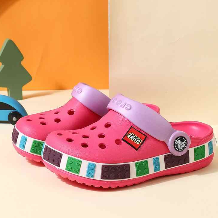 Crocs Clogs Sandals For Kids Girls Non-slip Flip Flops Fashion Lego ...