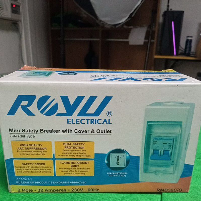 royu safety breaker with Aircon outlet | Shopee Philippines