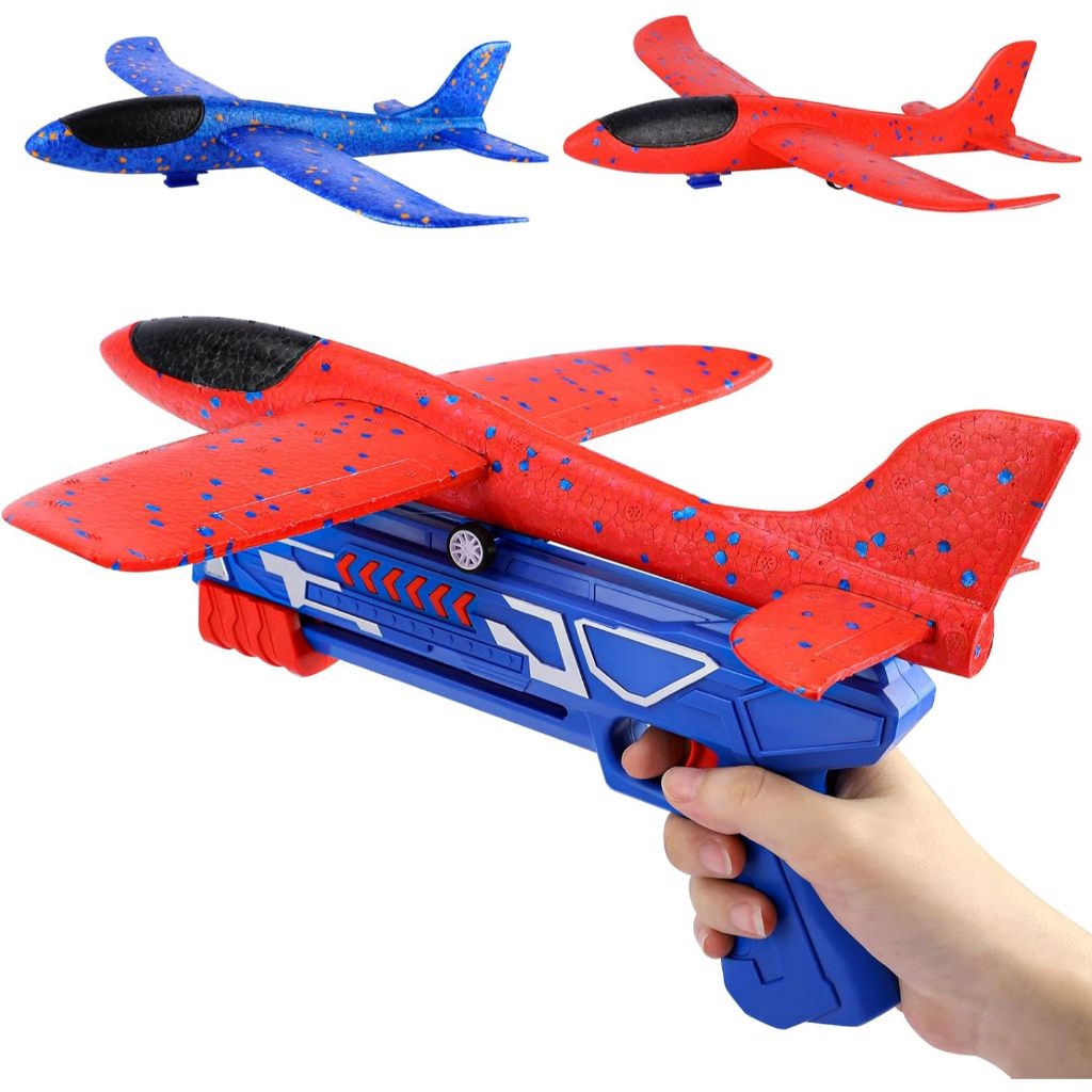 Airplane Launcher Toy Game Set 2 Flight Modes Foam Glider Planes Indoor ...