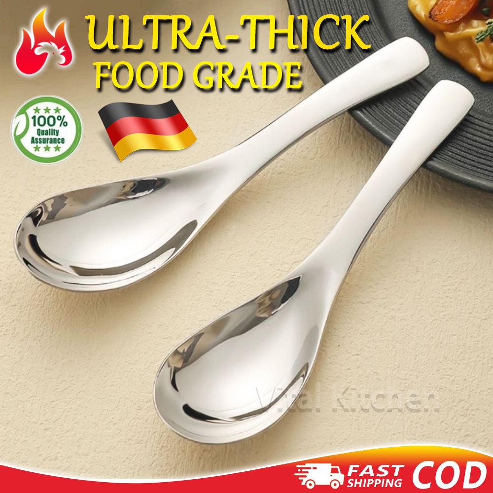 VK Stainless Steel Spoons Soup Spoon Thick Heavy-Weight Food Grade ...