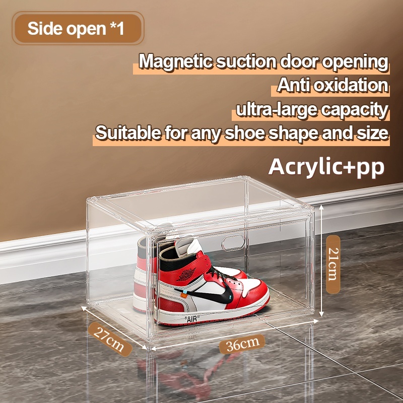 Acrylic sneaker shoes rack clear shoe box storage cabinet shoe rack ...