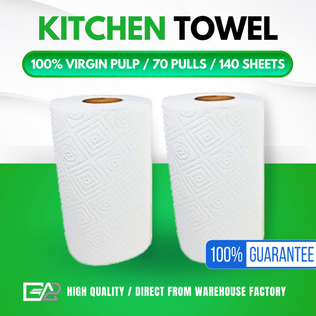 [KS365] 2-ply Natural Pulp Pull-Out Kitchen Towel 140pcs x 4packs main image 0