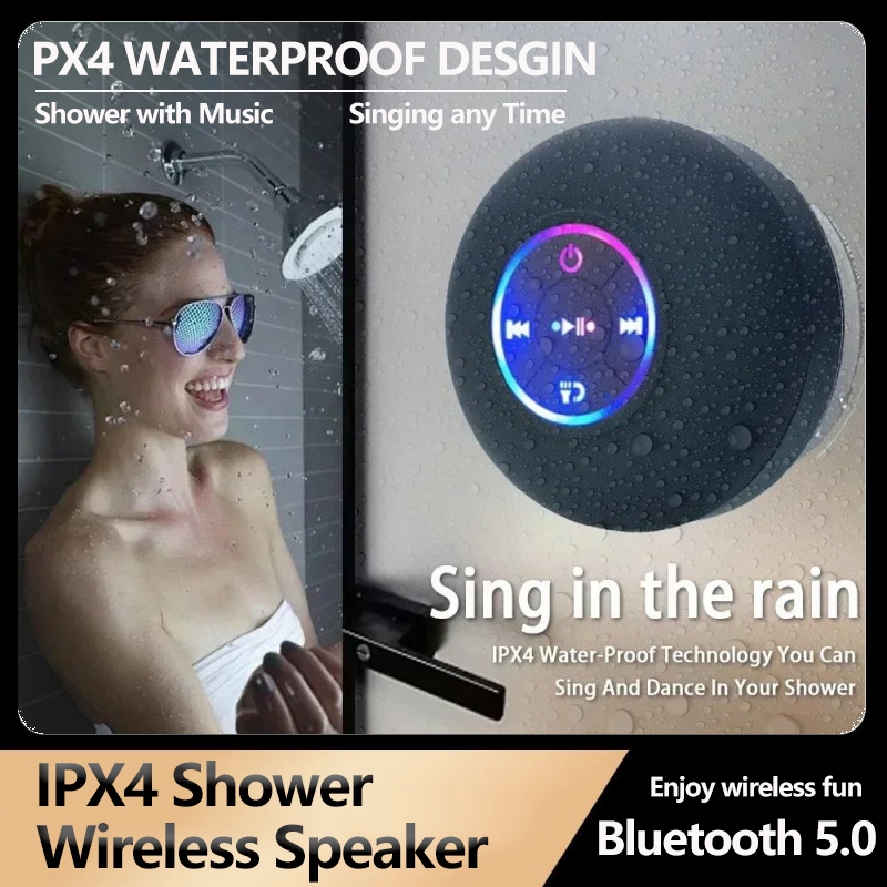 Mini Wireless Bluetooth Speaker Shower Subwoofer Waterproof Handsfree ...