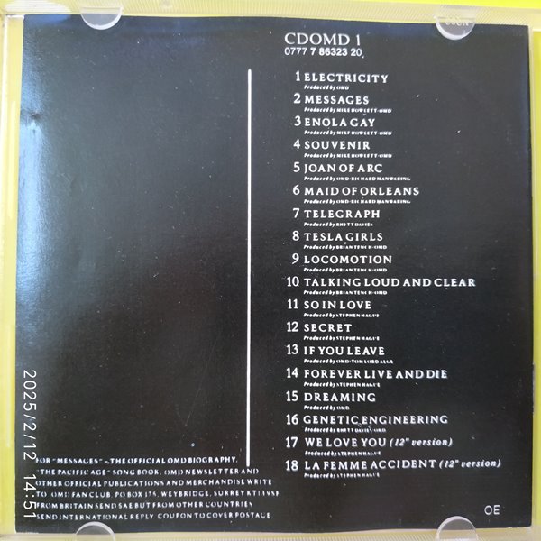 Best of OMD Compact Disc (CD) | Shopee Philippines