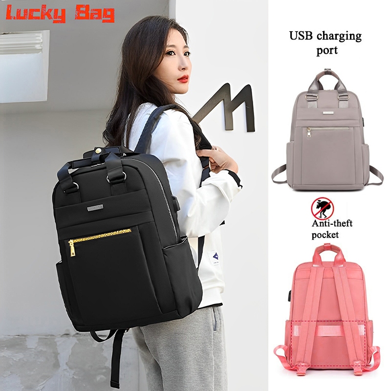 Nylon Waterproof Women Backpack Fashion Design Laptop Backpacks Large ...