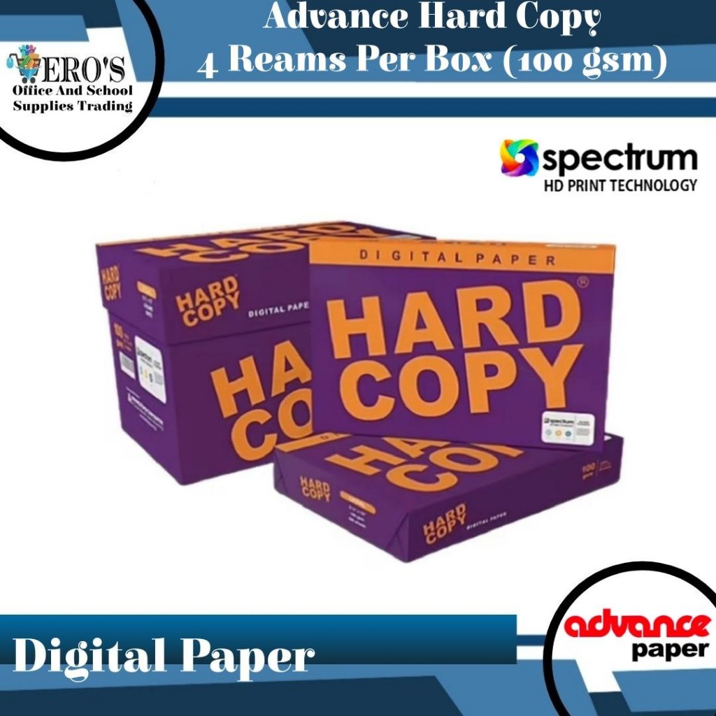 Hard Copy Digital Paper (100 gsm) - 4 reams | Shopee Philippines