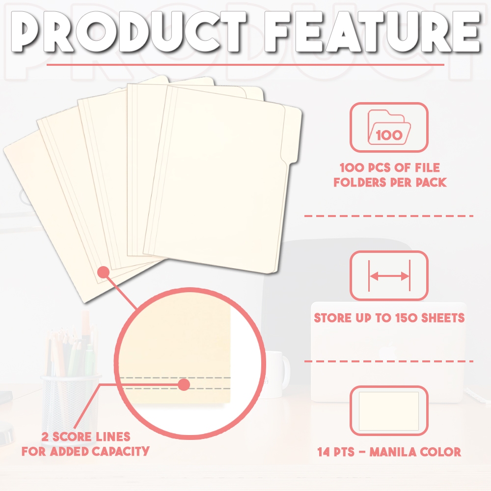 File Folder White 14PTS Short & Long Size (100pcs/Ream) | Shopee ...