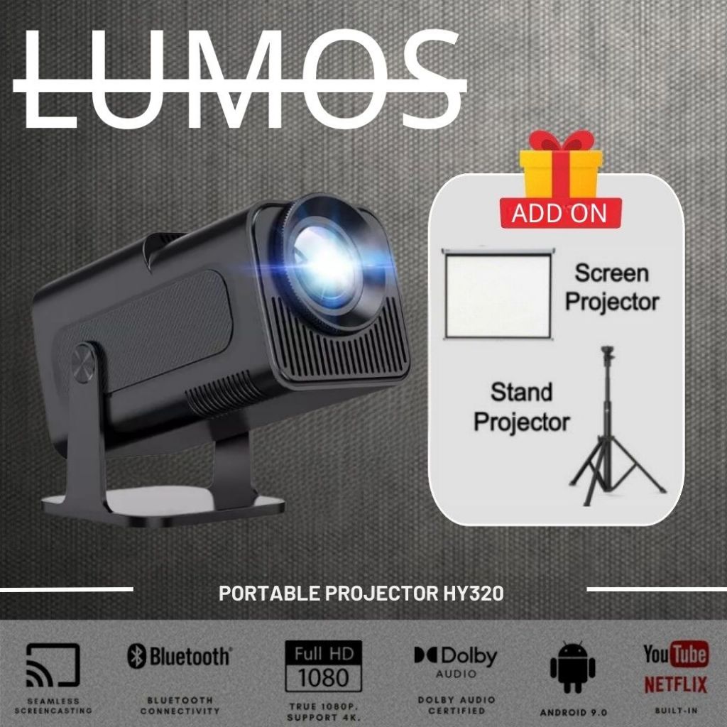 HY320 Smart Projector 4K FHD 1080P Portable Projector for phone With ...