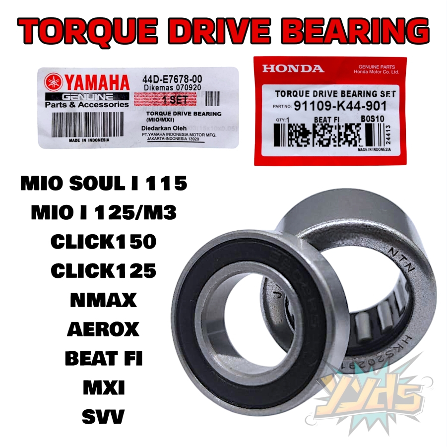 TORQUE DRIVE BEARING MIO SOUL I 115/CLICK125/CLICK150/MIO/AEROX/NMAX ...