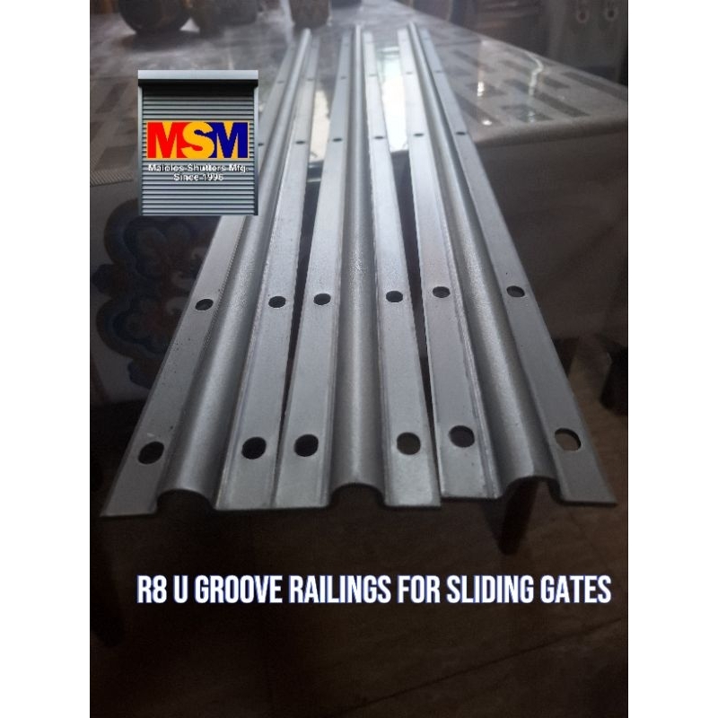 Railing r8 u groove for sliding gates (1meter) | Shopee Philippines